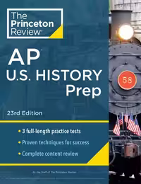 خرید و دانلود نسخه کامل کتاب Princeton Review AP U.S. History Prep : 3 Practice Tests   Complete Content Review   Strategies &amp; Techniques