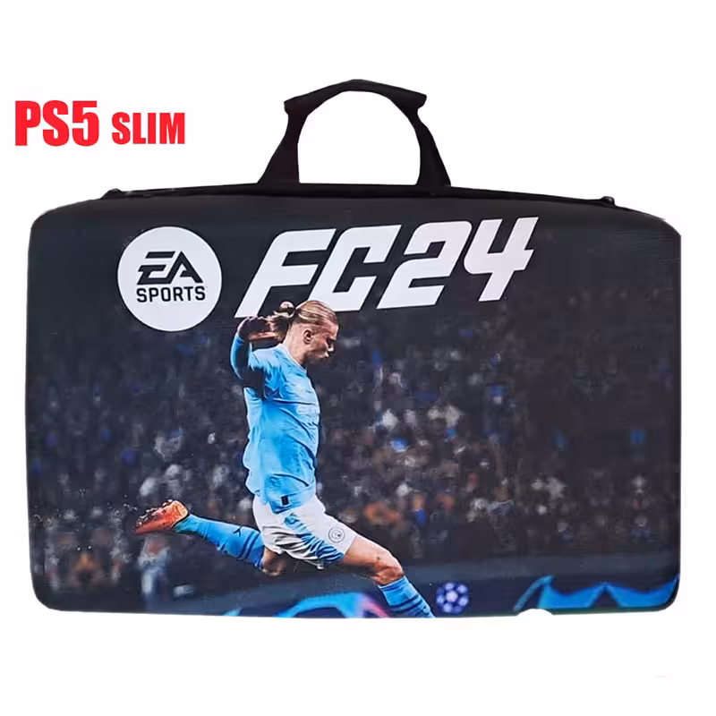 کیف حمل کنسول PS5 slim داخل مخمل طرح FC24