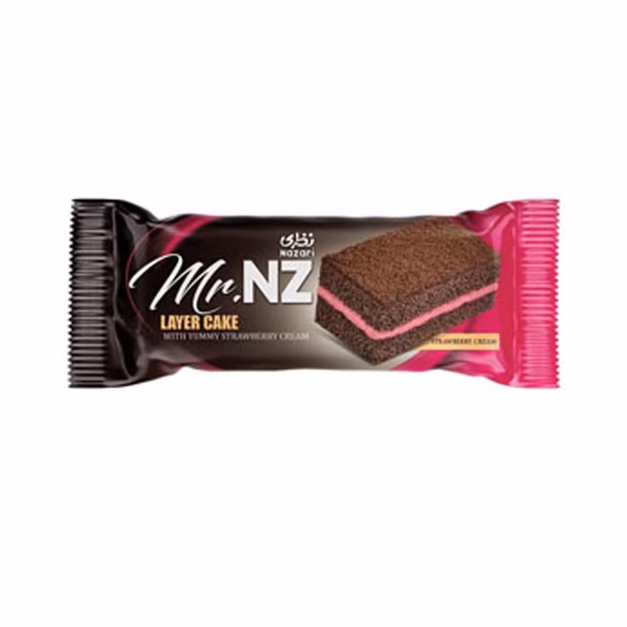 کیک کاکائویی با لایه توت فرنگی مستر ان زد نظری 50 گرمی