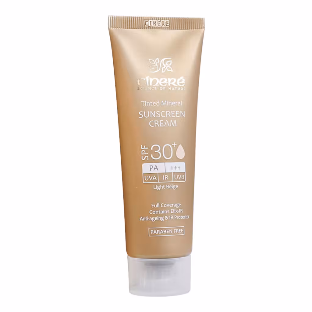 کرم ضد آفتاب رنگی SPF30 سینره 50 میلی لیتر CINER
