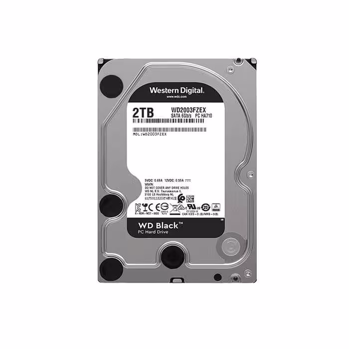هارددیسک کامپیوتر برند وسترن دیجیتال بلک مدل Black WD2003FZEX ظرفیت 2 ترابایت -اصلی نو و آکبند