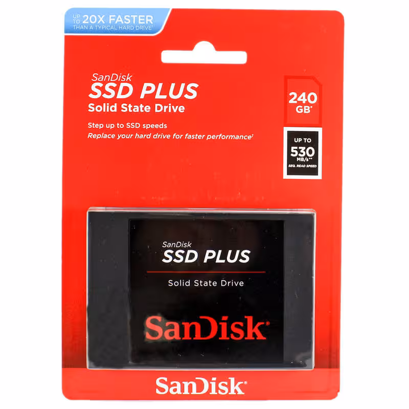 حافظه SSD مدل Sandisk Plus ظرفیت 240 گیگابایت