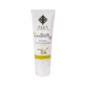 کرم تیوپی دست و صورت آدرا حاوی عصاره زیتون و روغن بادام شیرین 75 میلی لیتر