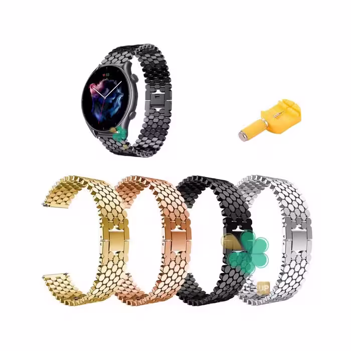 بند استیل ساعت شیائومی Amazfit GTR 3 Pro طرح کندویی