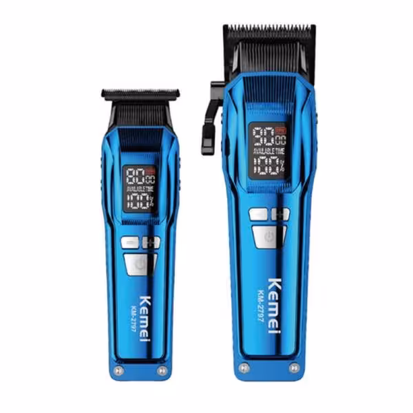 ماشین اصلاح موی سر و صورت شارژی کیمی مدل KM-2797-plus بسته 2 عددی