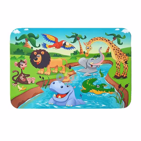 پازل حیوانات جنگل قوطی فلزی کد jd1018