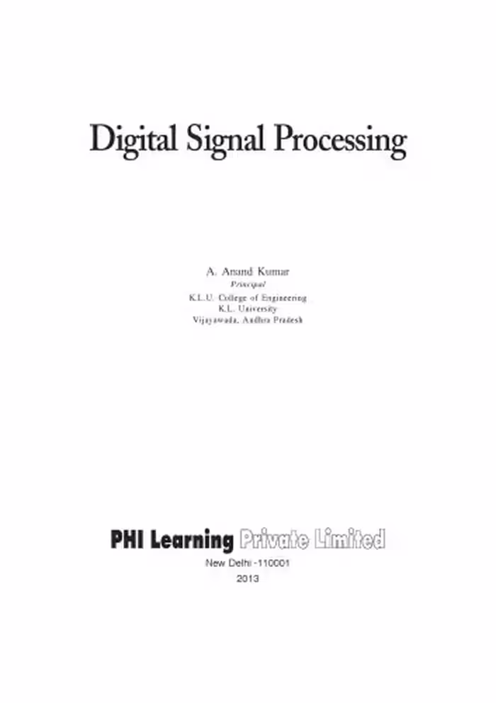 خرید و دانلود نسخه کامل کتاب Digital Signal Processing