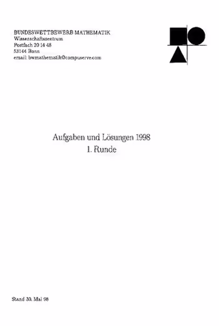 خرید و دانلود نسخه کامل کتاب Bundeswettbewerb Mathematik: Aufgaben und Lösungen 1998-1999