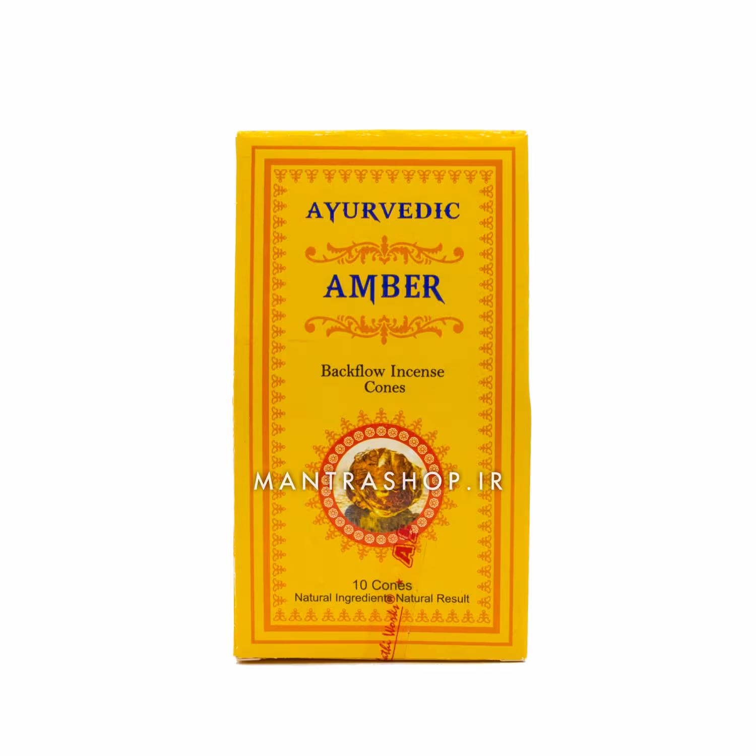 عود آبشاری دست ساز هندی Amber برند Ayurvedic بسته 10 عددی (عود آبشاری آمبر)
