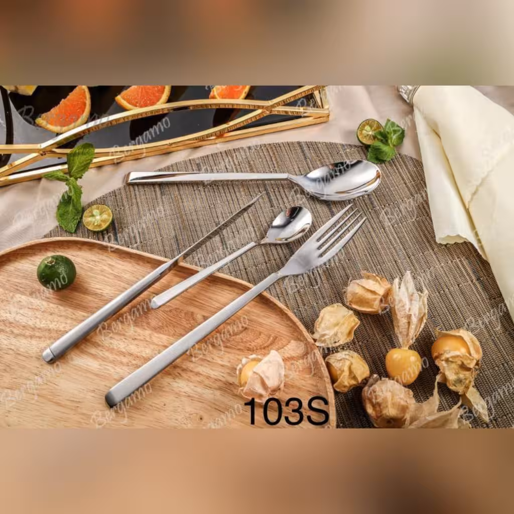 سرویس قاشق چنگال 160 پارچه برگامو مدل 103s