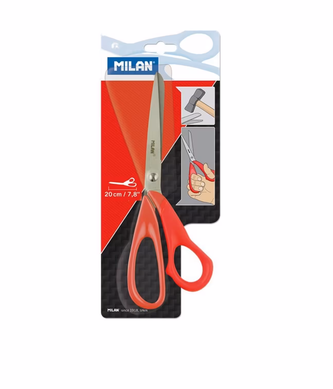 قیچی اداری تیغه فولادی میلان کد 10151