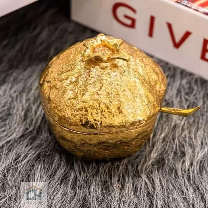 مربا خوری برنجی کوچک گلدکیش مدل انار طرح BRASS کد GK841210