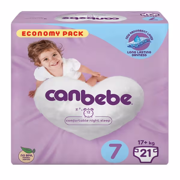 پوشک کودک جان به به سایز 7 مدل Economy بسته 21 عددی