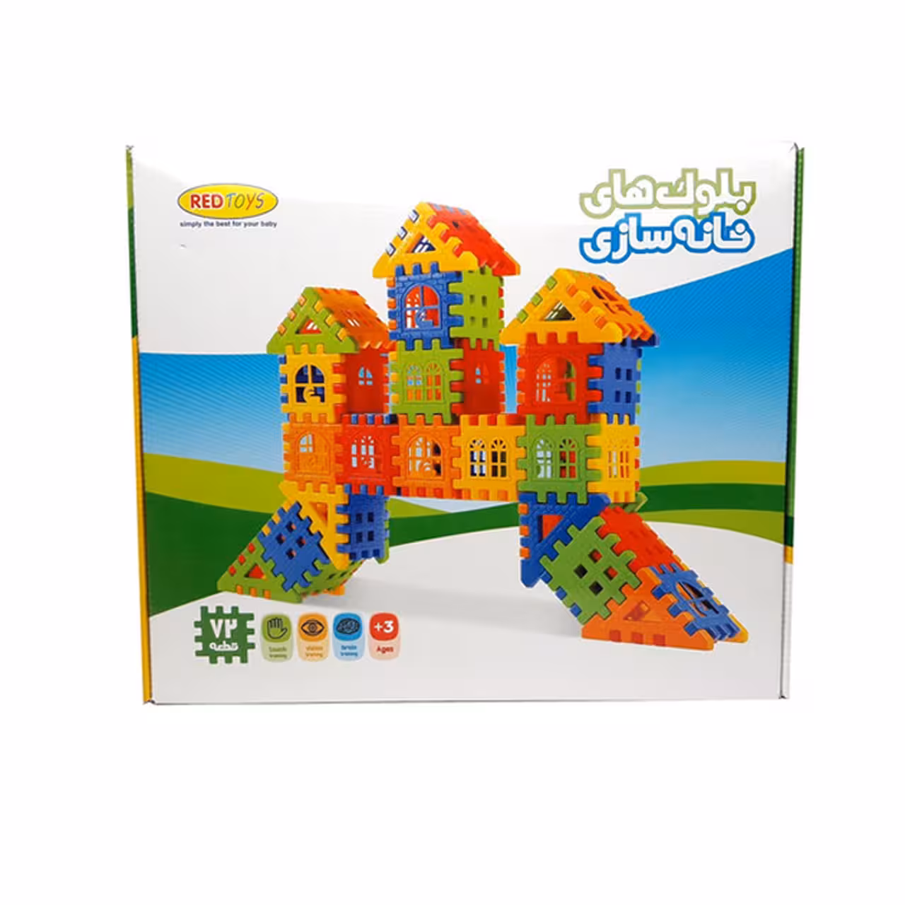 بازی ساختنی بلوک های خانه سازی 72 تکه