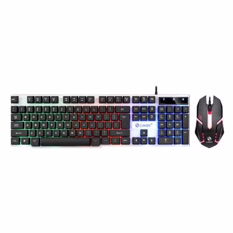 کیبورد و ماوس گیمینگ لایماید مدل GTX-300، سوئیچ ممبران، Full-size، نورپردازی LED RGB | کالا مکس