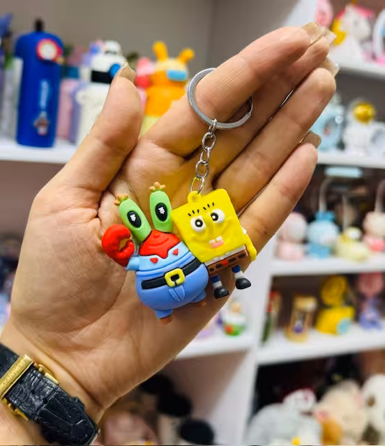 جاکلیدی سیلیکونی طرح باب اسفنجی وخرچنگ