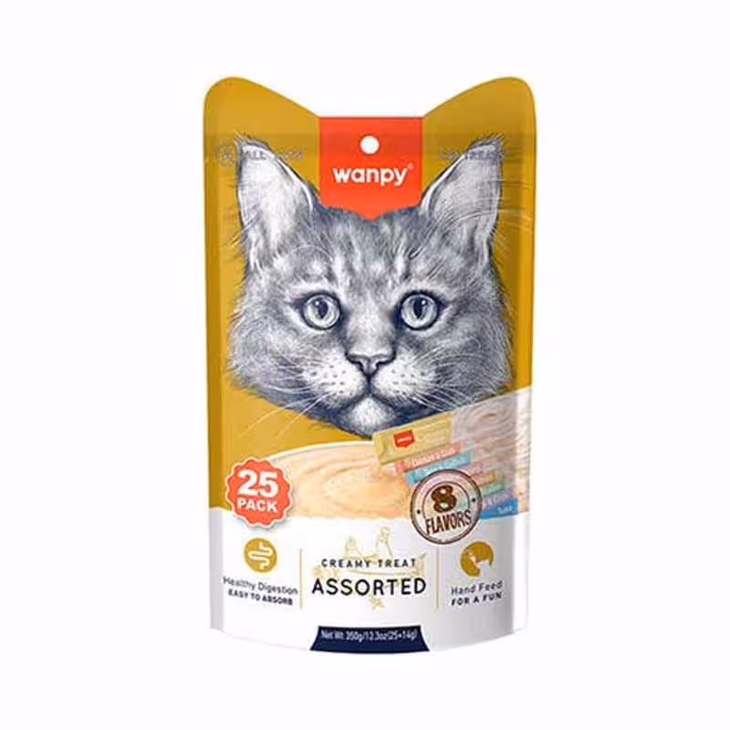بستنی گربه ونپی 8 طعم بسته 25 عددی