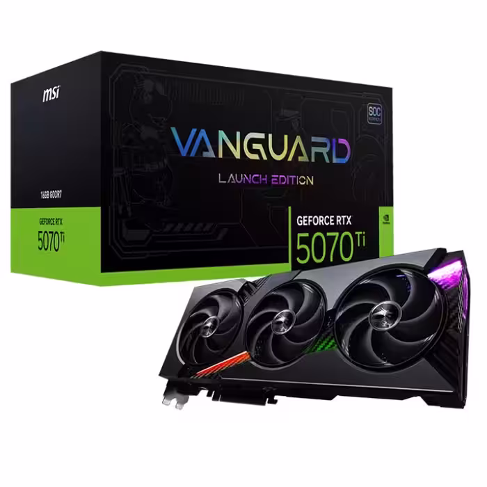 کارت گرافیک ام اس آی RTX 5070 Ti VANGUARD SOC LAUNCH EDITION 16G