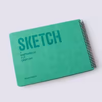 دفتر طراحی آ4 SKETCH سبزآبی پیل (PILL)