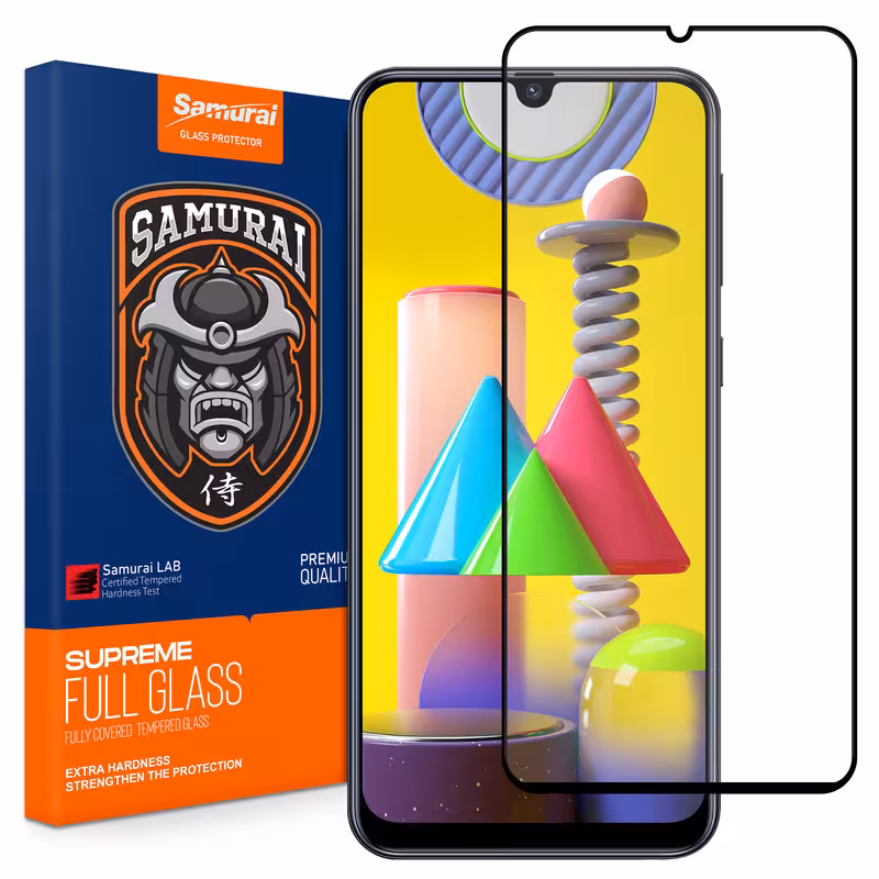 محافظ صفحه نمایش شیشه ای سامورایی مدل ovglass مناسب برای گوشی موبایل سامسونگ Galaxy A20 / Galaxy M30 / Galaxy M31