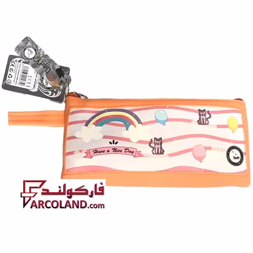 جامدادی یونی فای کد 3-1614 طرح گربه | Unify pencil case | تک زیپ