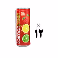 نوشیدنی گازدار توت و لیمو لایمون پک 12 عددی Laimon Fresh