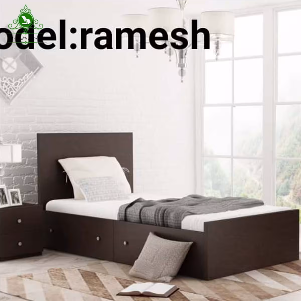 تخت خواب یک نفره مدل رامش