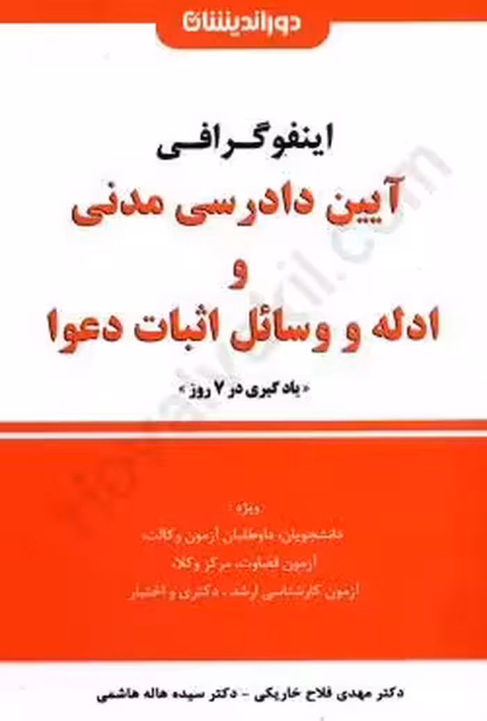 اینفوگرافی آیین دادرسی مدنی و ادله و وسایل اثبات دعوا