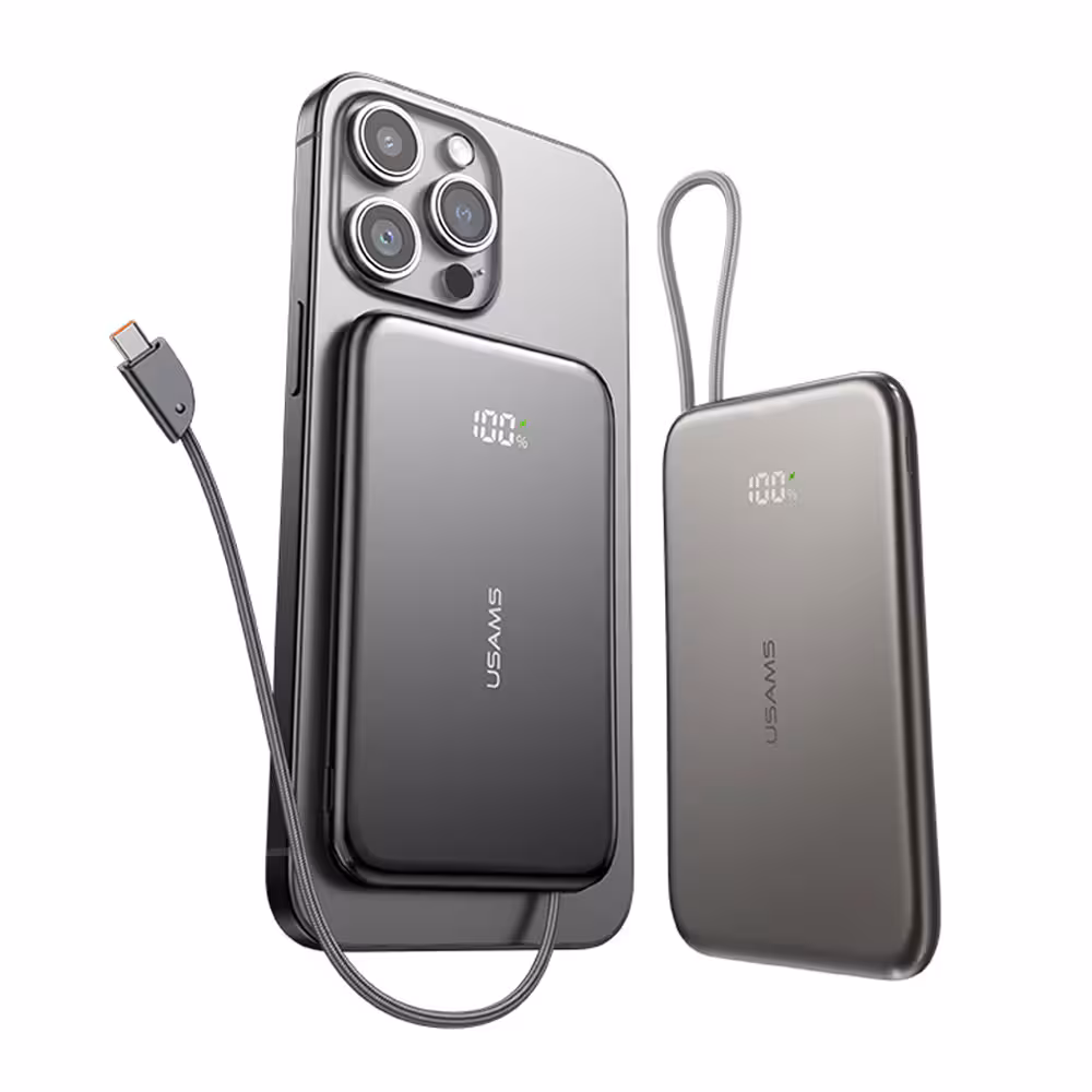 پاوربانک وایرلس مگنتی یوسمز مدل CD227 ظرفیت 5000 میلی آمپر ساعت توان 20 وات