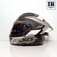 کلاه کاسکت فک ثابت عینک دار AXXIS اکسیس HAWK EVO - مشکی طوسی مات