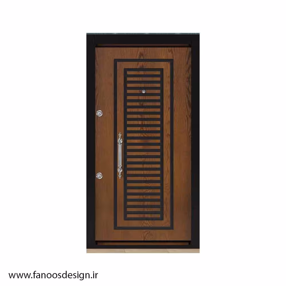 درب ضد سرق با روکش چوب ارزان کد 1342