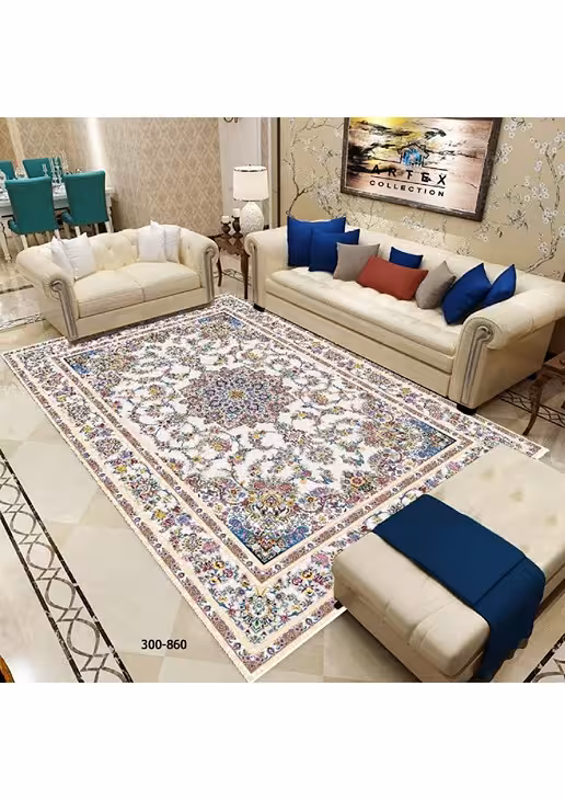 روفرشی کشدار مخمل شانل ترک(کشدوزی شده)-کد طرح 919