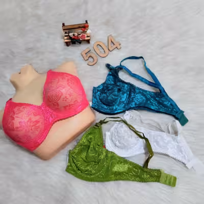 سوتین پرسی فنردار زنانه کد 504 (بسته شانزده‌تایی)