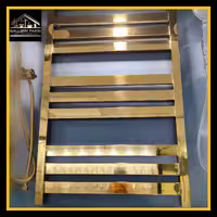 رادیاتور حوله خشک کن طلایی براق سایز50*75 فلت استیل304