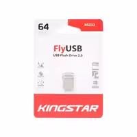 KingStar Fly KS232 USB2.0 Flash Memory - 64GB (گارانتی متین) - نقره ای