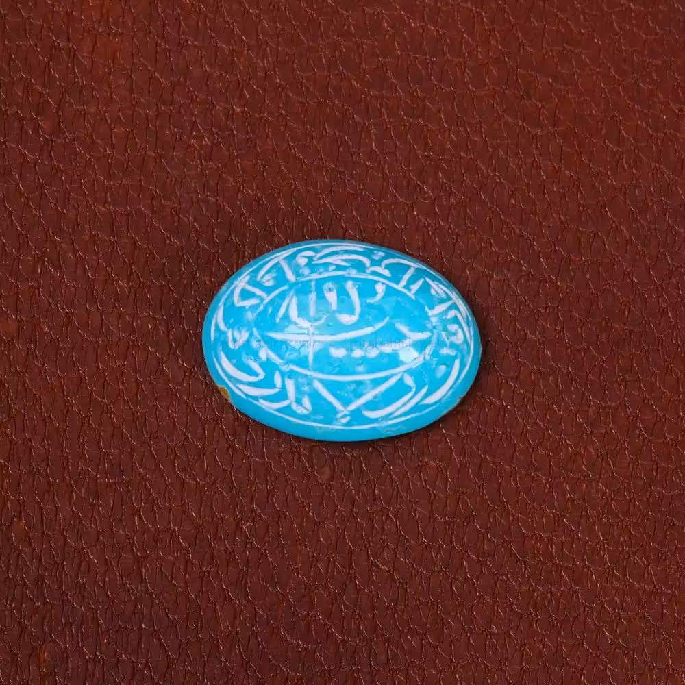 نگین فیروزه عجمی کد 30196 - جواهری مشاهیر