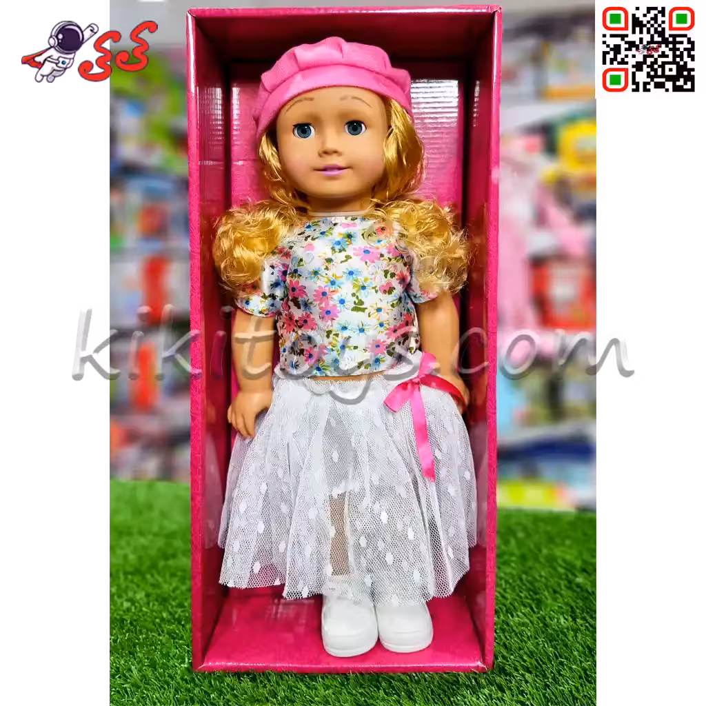 عروسک دخترانه با کلاه اسباب بازی چشم متحرک 8920L