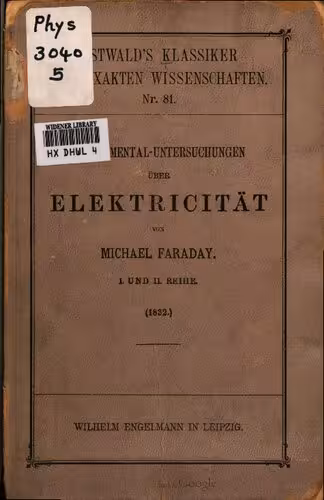 خرید و دانلود نسخه کامل کتاب Experimental-Untersuchungen über Elektrizität (1832)