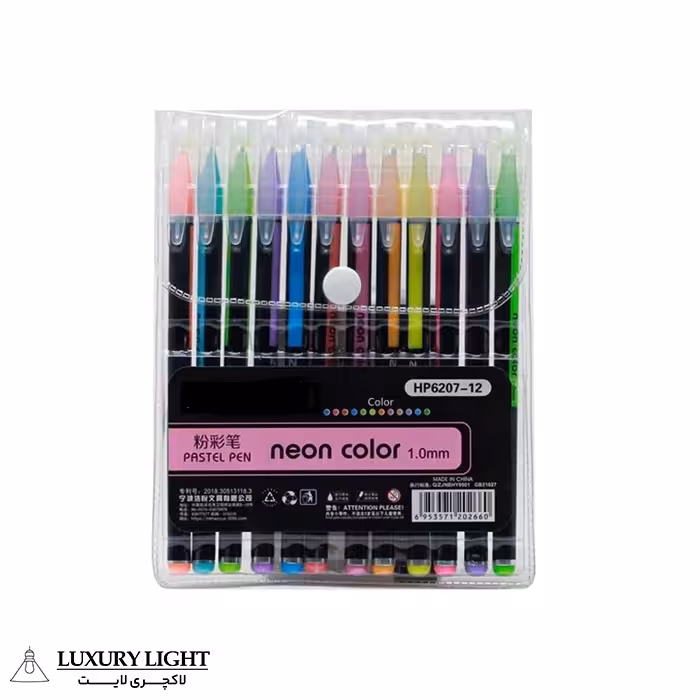 خودکار رنگی مدل نئونی و پاستلی کد NP بسته 12 عددی
