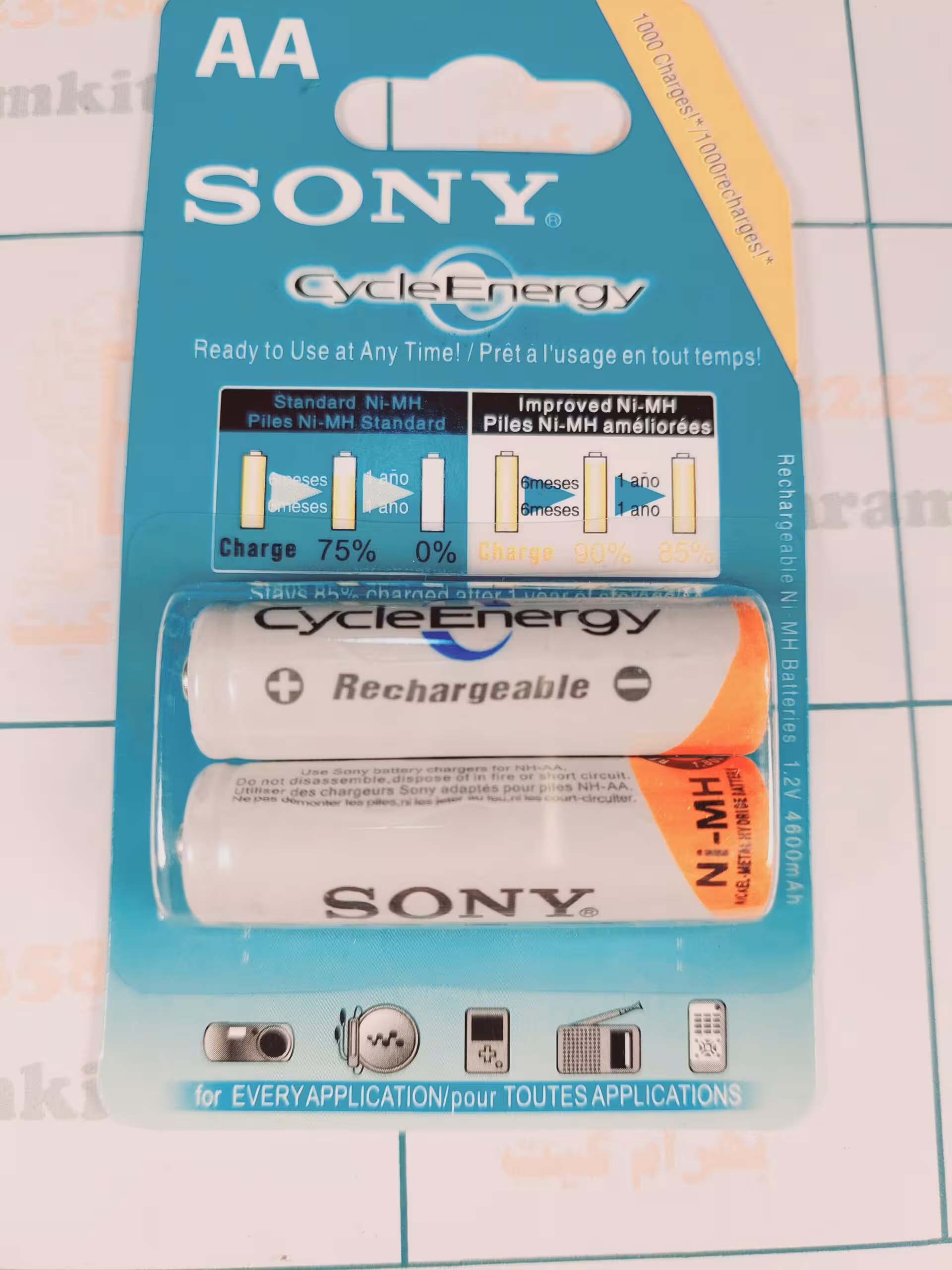 باتری قلمی شارژی سونی 4600m