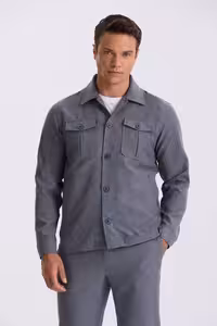 کت وشلوار و شلوار ورزشی جیب کودک یقه باریک آنتراسیت Jakamen