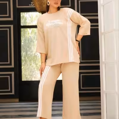 ست تیشرت شلوار میله ای