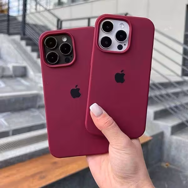 قاب سیلیکونی ایفون 12 پرومکس رنگ شرابی و زرشکی