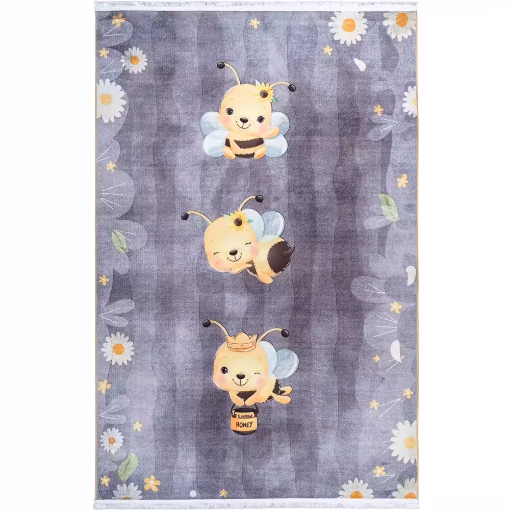 فرش کودک طرح زنبورها کد 25KM0040