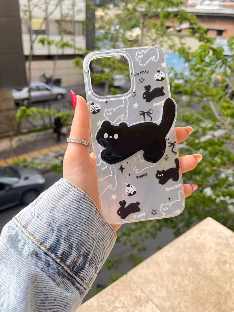 قاب فانتزی گربه مدل Cute Kitty Marble سامسونگ A32 4G بههمراه استند گربهایCute Kitty Marble Samsung A32 4G Fantasy Cat Case with Cat Stand