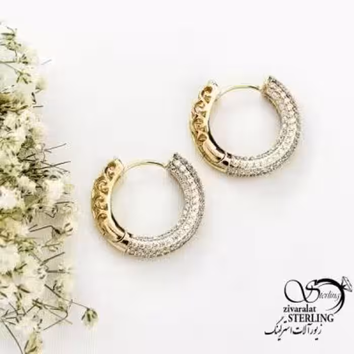 گوشواره مجلسی دایره برند ژوپینگ کد 19737