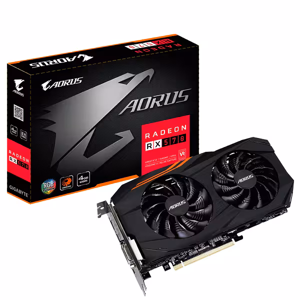 کارت گرافیک گیگابایت AORUS Radeon RX 570 4GB(استوک)