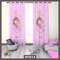 پرده چاپی دختر و یونیکورن کد W4414