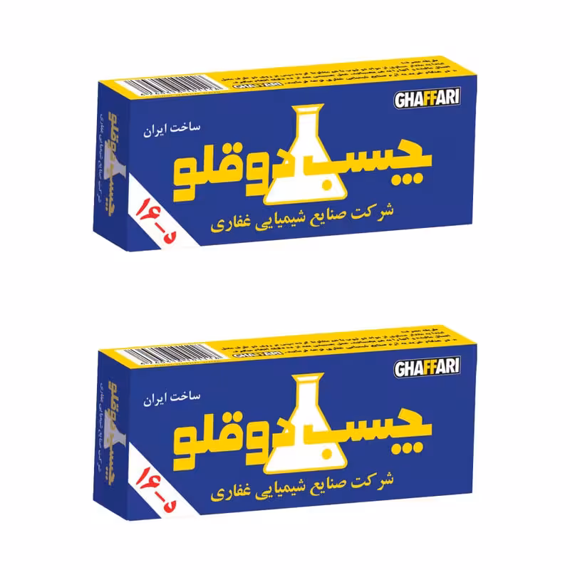 چسب دوقلو غفاری کد 21 وزن 40 گرم بسته دو عددی