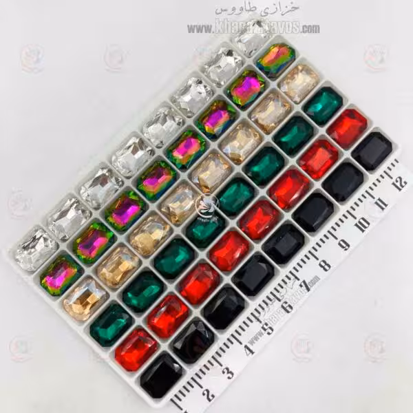 سنگ مستطیل لب گرد 10 در 14  ( الوان ) ورق 48 عددی